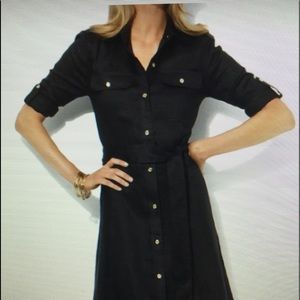 Ralph Lauren black linen dress.